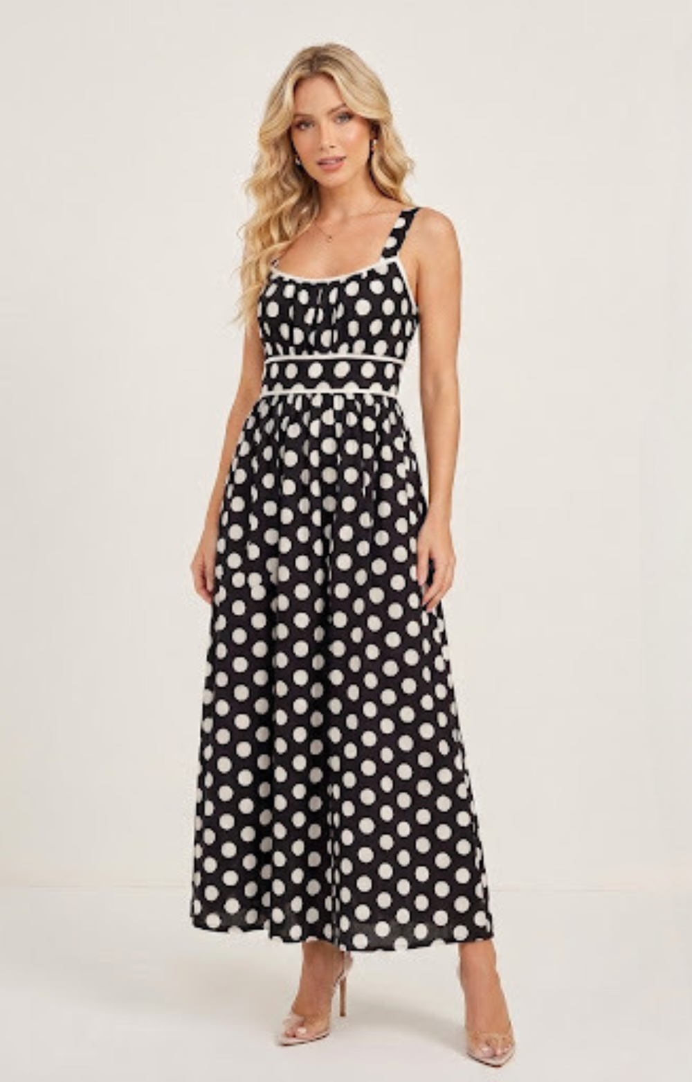 Vestido polka dots - VESTIDO LARGO REGULAR Boutiquemirel 