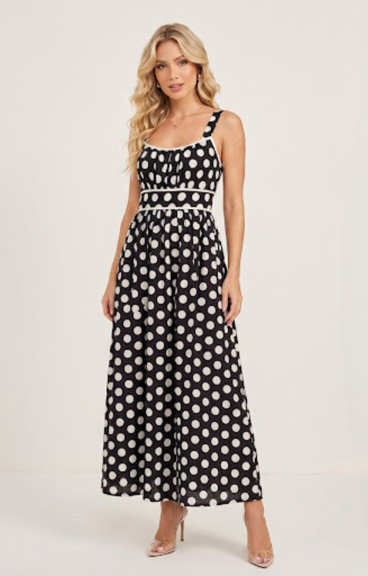 Vestido polka dots - VESTIDO LARGO REGULAR Boutiquemirel 