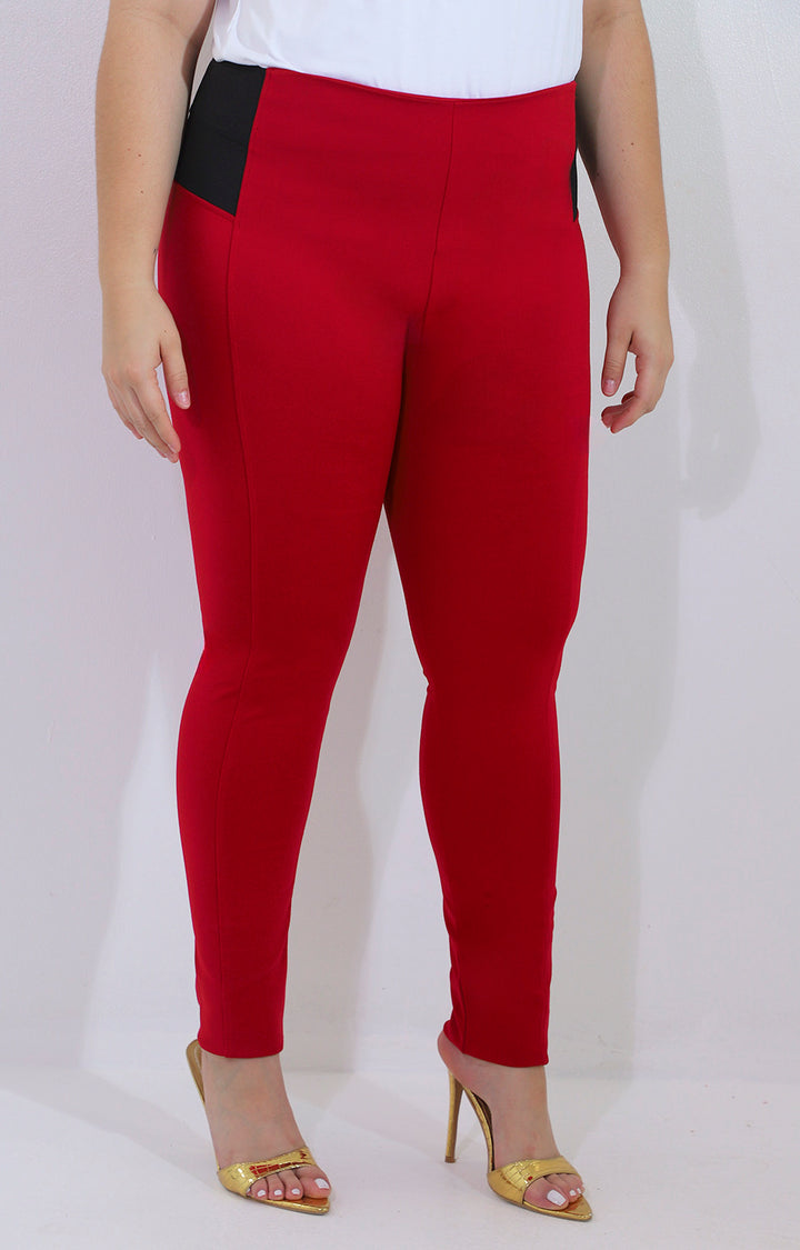 Pantalón rojo con pretina - PANTALON Boutiquemirel 