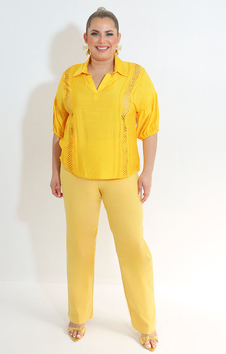 Pantalon amarillo recto - PANTALON Boutiquemirel 