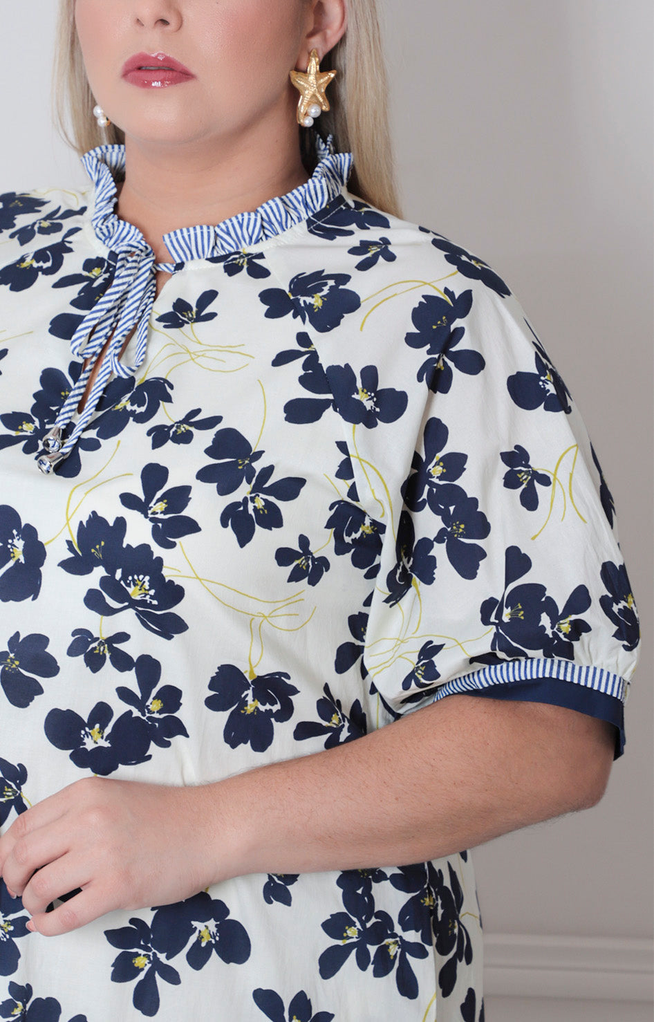 V*3-26*SHE+SKY*PST1071*AZUL MARINO - VESTIDO CORTO CURVY Boutiquemirel 