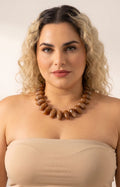 Collar de cuentas café