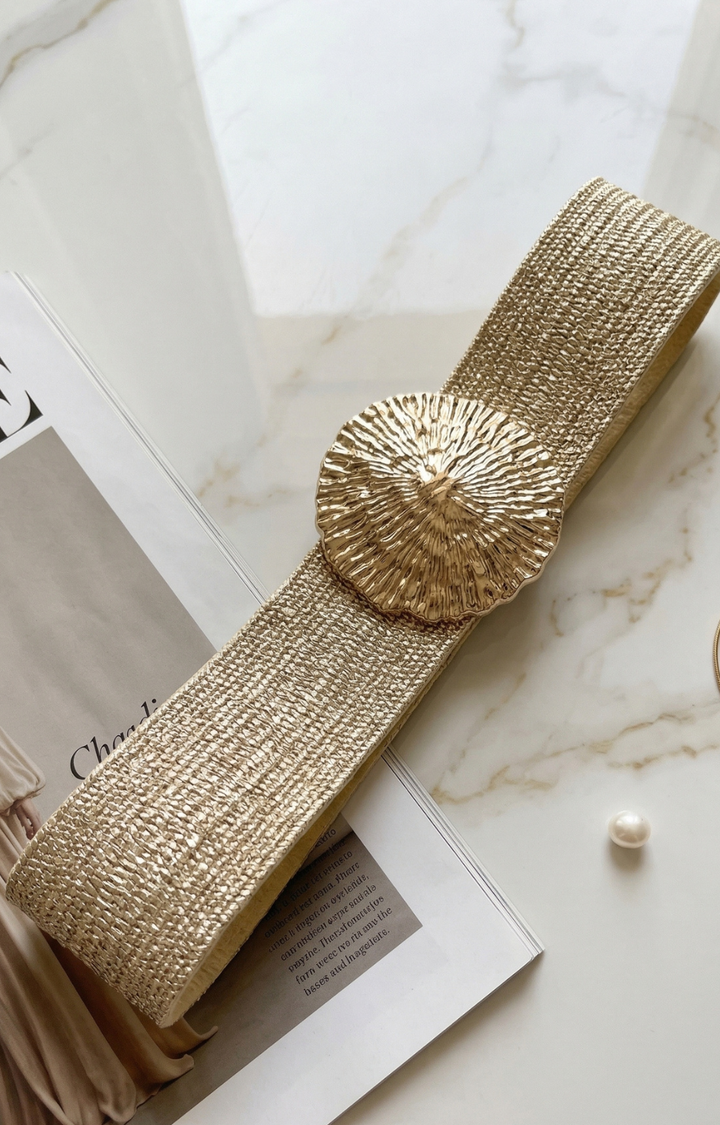 Cinturón dorado textura elegante - CINTOS Boutiquemirel 