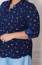 Blusa estampada con mangas - BLUSAS CURVY Boutiquemirel 