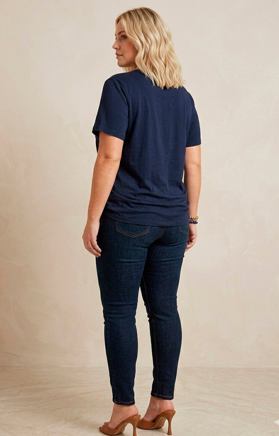 Blusa azul lisa - BLUSAS CURVY Boutiquemirel 