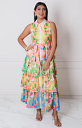 Vestido estampado con volantes - VESTIDO LARGO REGULAR Boutiquemirel 