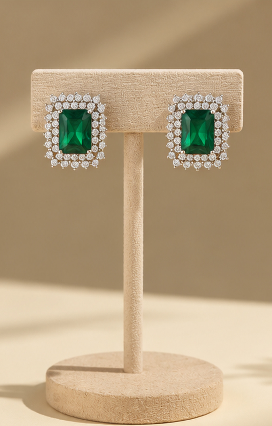 Aretes Boutiquemirel de piedra azul rectangular, diseño elegante y llamativo