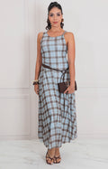 Vestido estampado con lazo