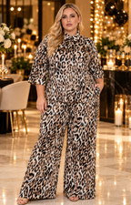 Conjunto beige print