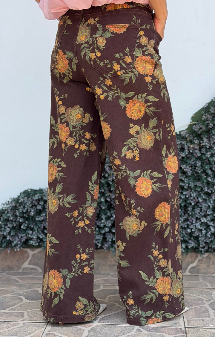 Pantalón café estampado - PANTALON REGULAR Boutiquemirel 