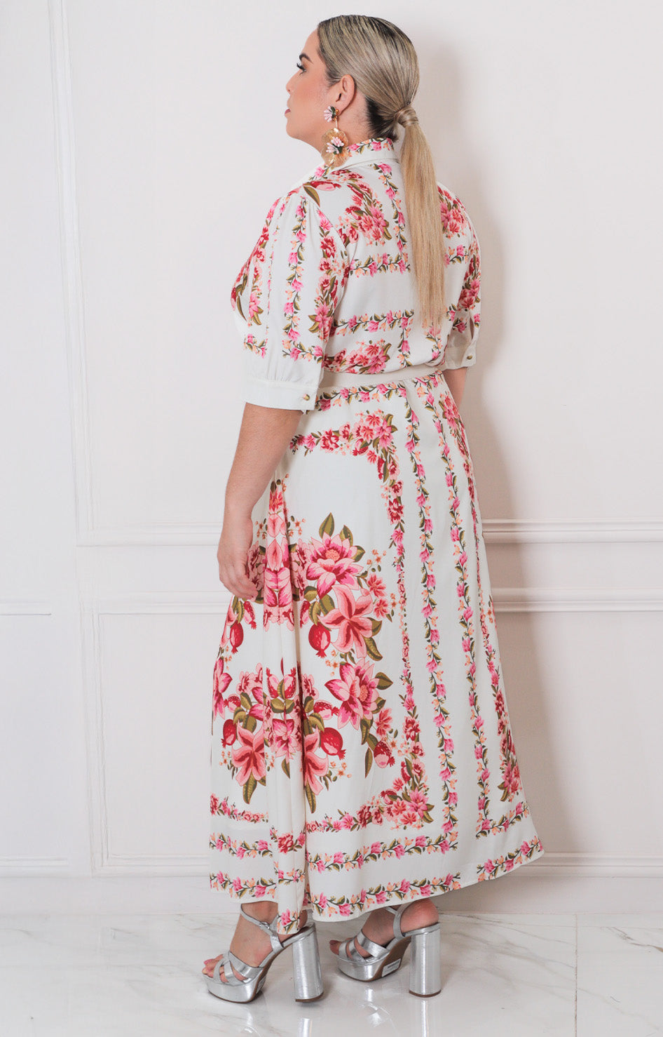 Vestido beige con cinturòn - VESTIDO LARGO CURVY Boutiquemirel 