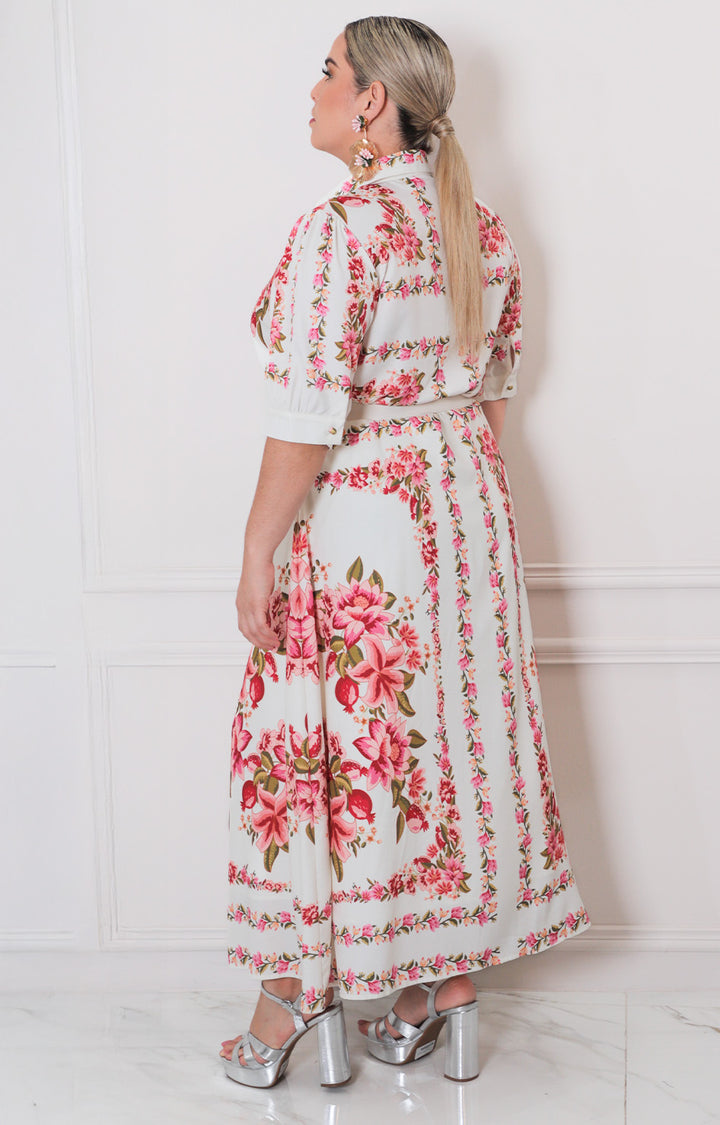 Vestido beige con cinturòn - VESTIDO LARGO CURVY Boutiquemirel 