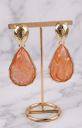 Arete colgantes gota nácar