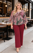Conjunto vino flower