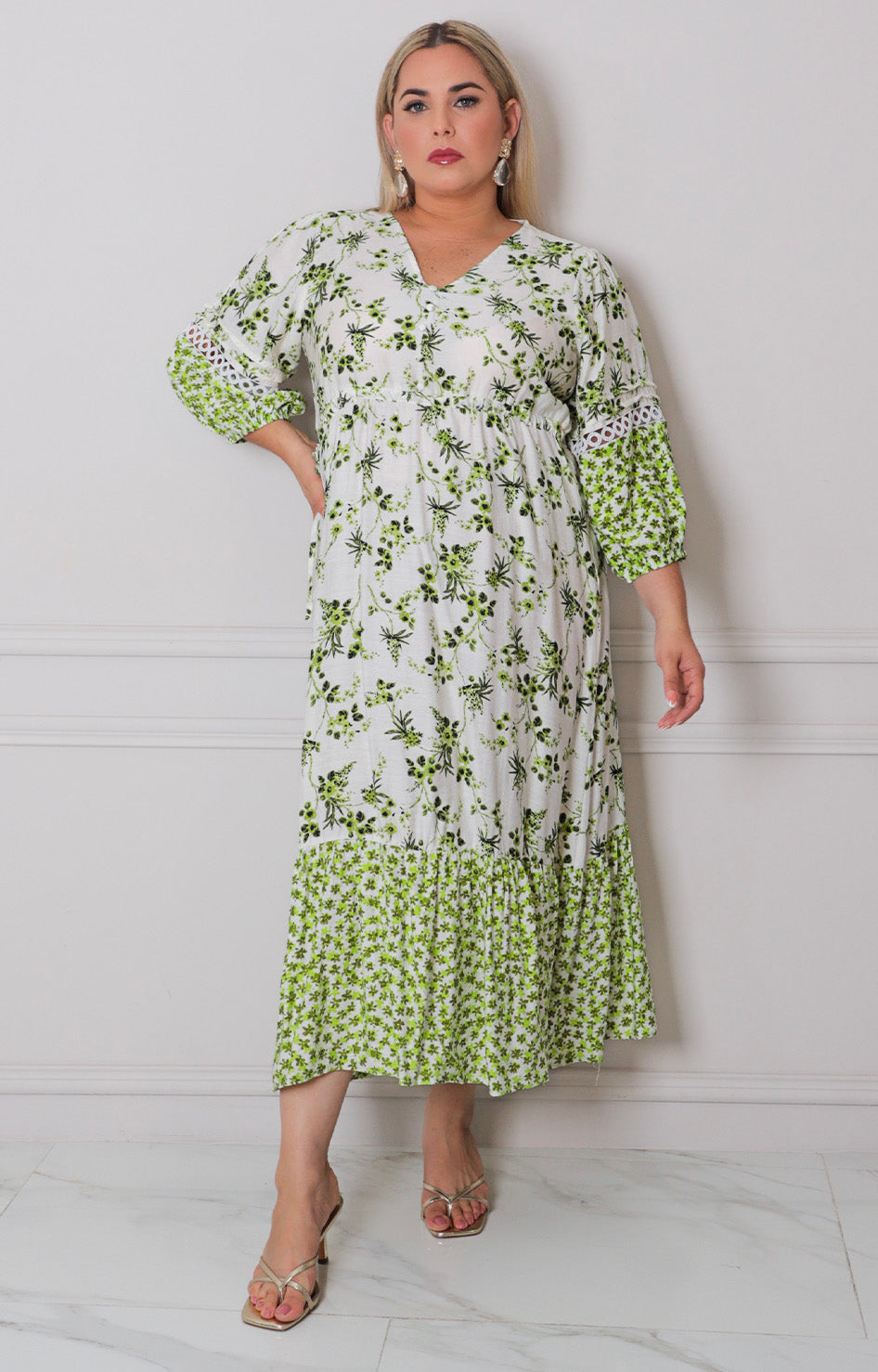 Vestido largo estampado - VESTIDO LARGO CURVY Boutiquemirel 