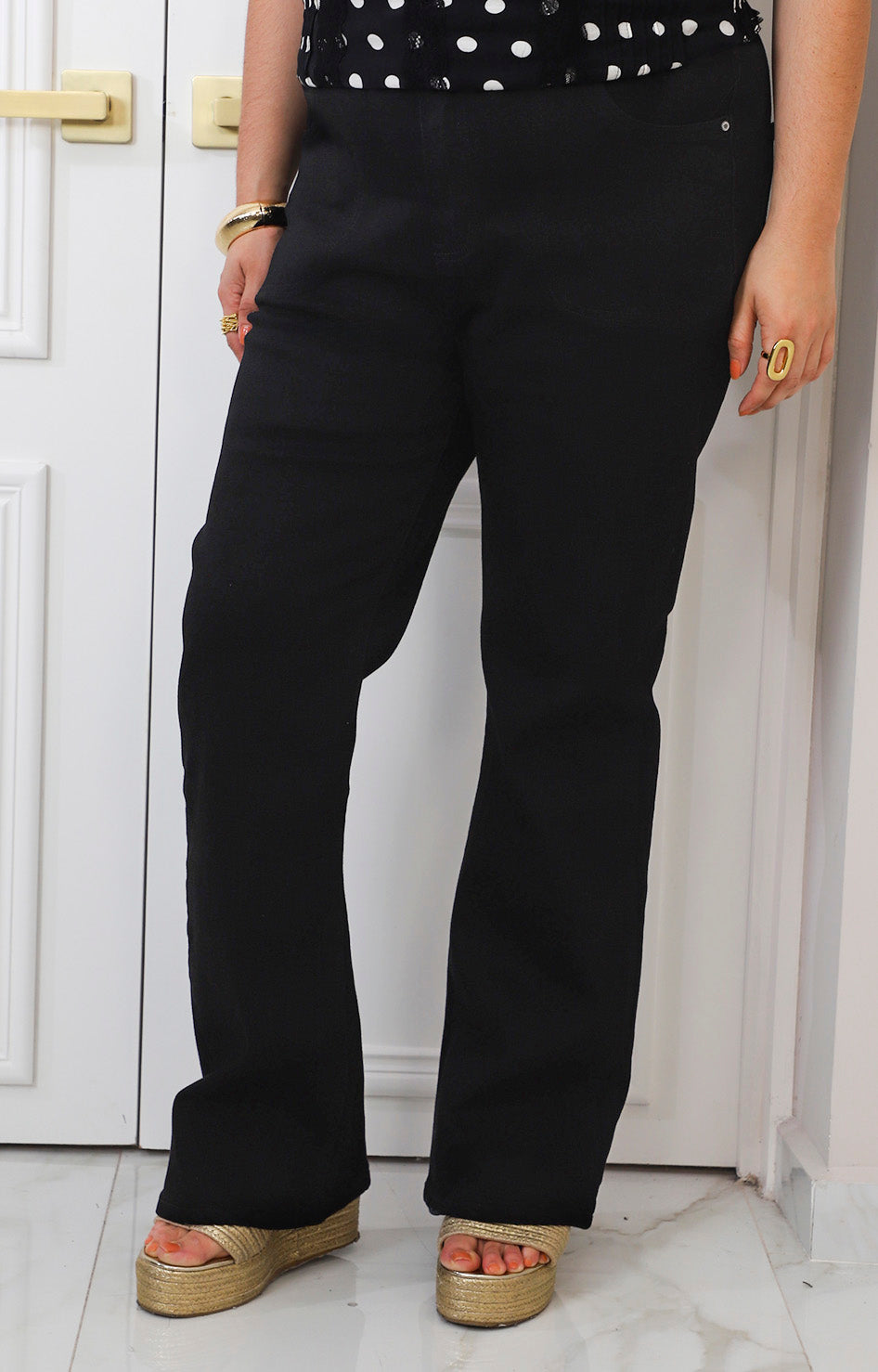 Pantalón de mezclilla negro