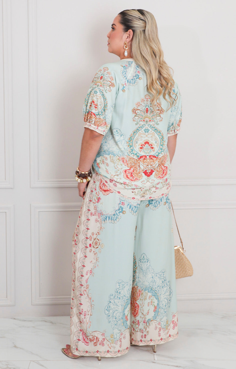 Conjunto azul estampado