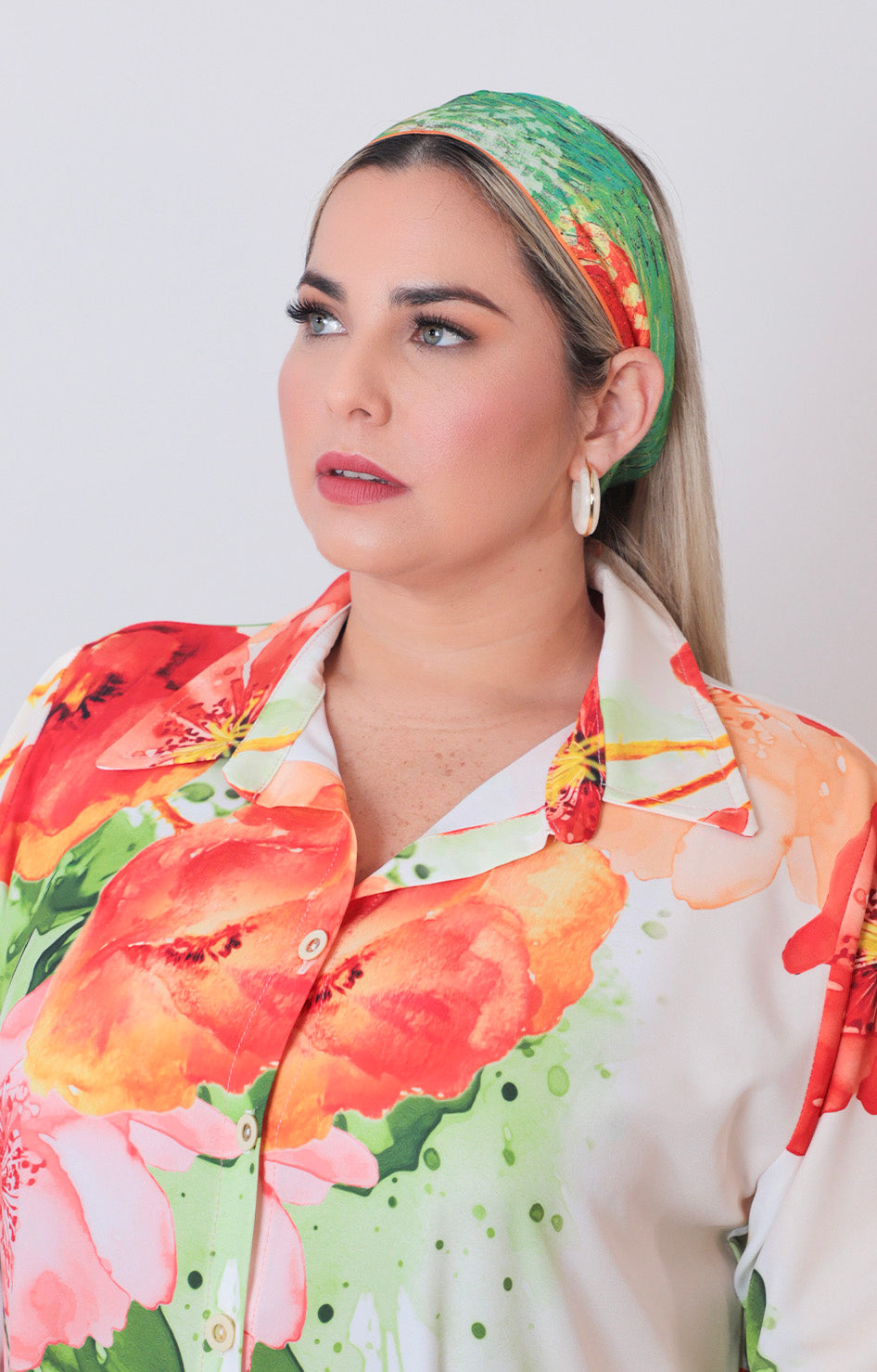 Vestido estampado con botones - VESTIDO LARGO CURVY Boutiquemirel 