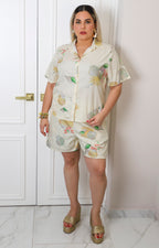 Conjunto estampado de conchas marinas