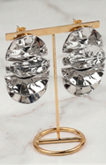 Aretes Plateados Texturizados - ARETES Boutiquemirel 