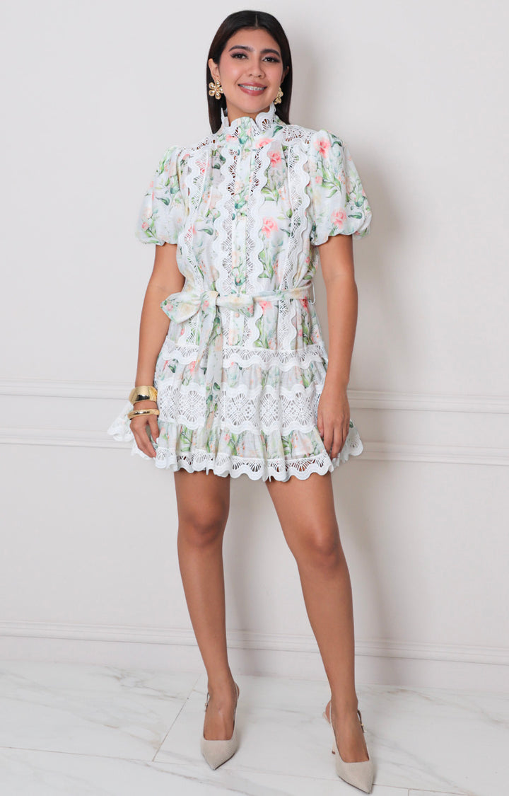 Vestido estampado con lazo - VESTIDO CORTO REGULAR Boutiquemirel 
