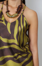 Blusa estampado animal print de tirantes
