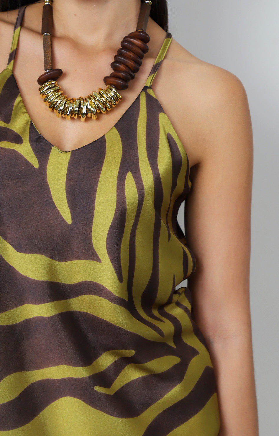 Blusa estampado animal print de tirantes