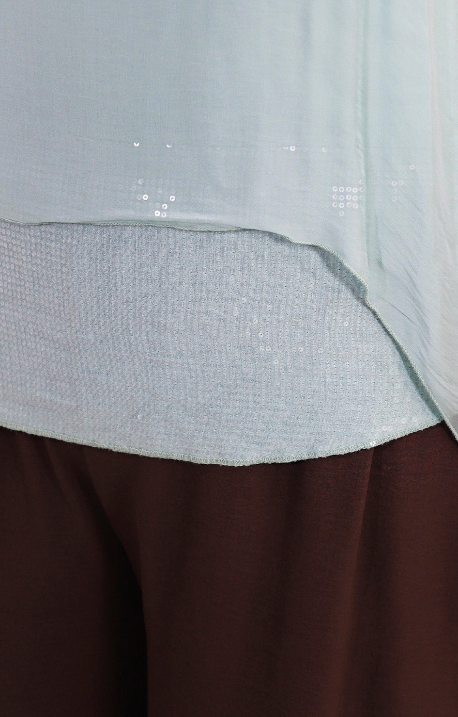 Blusa de seda de manga corta