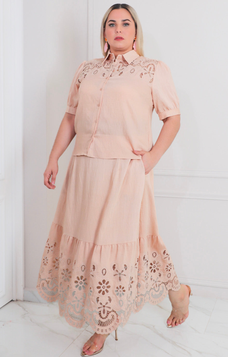 Conjunto con bordado - CONJUNTO CURVY Boutiquemirel 