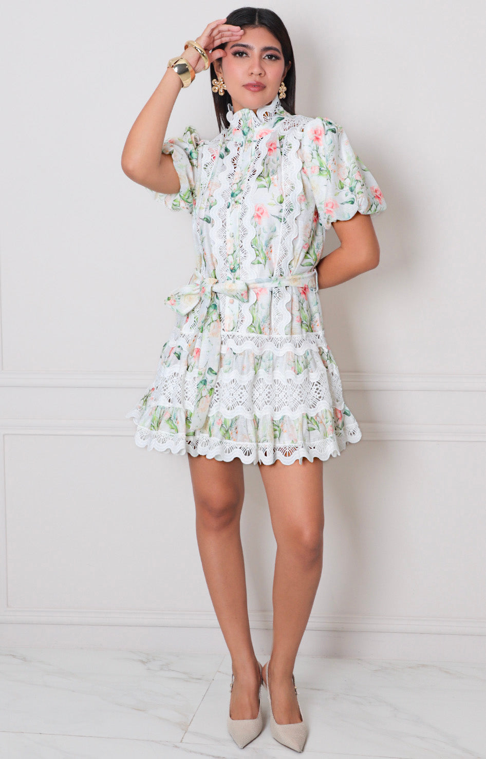 Vestido estampado con lazo - VESTIDO CORTO REGULAR Boutiquemirel 