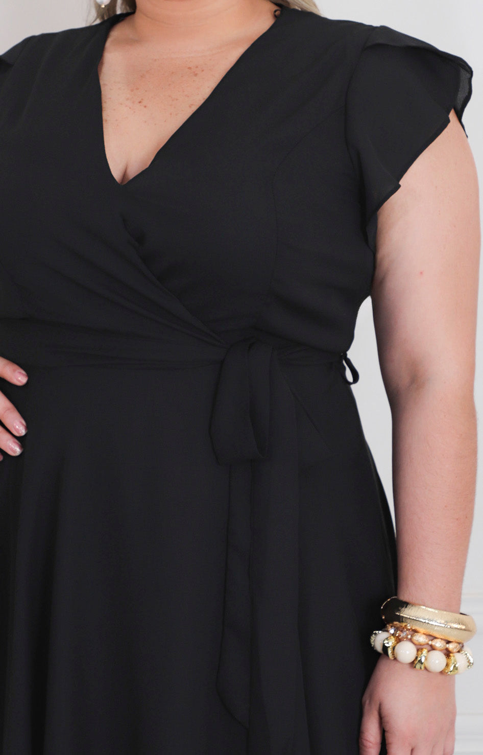 Vestido asimétrico con lazo