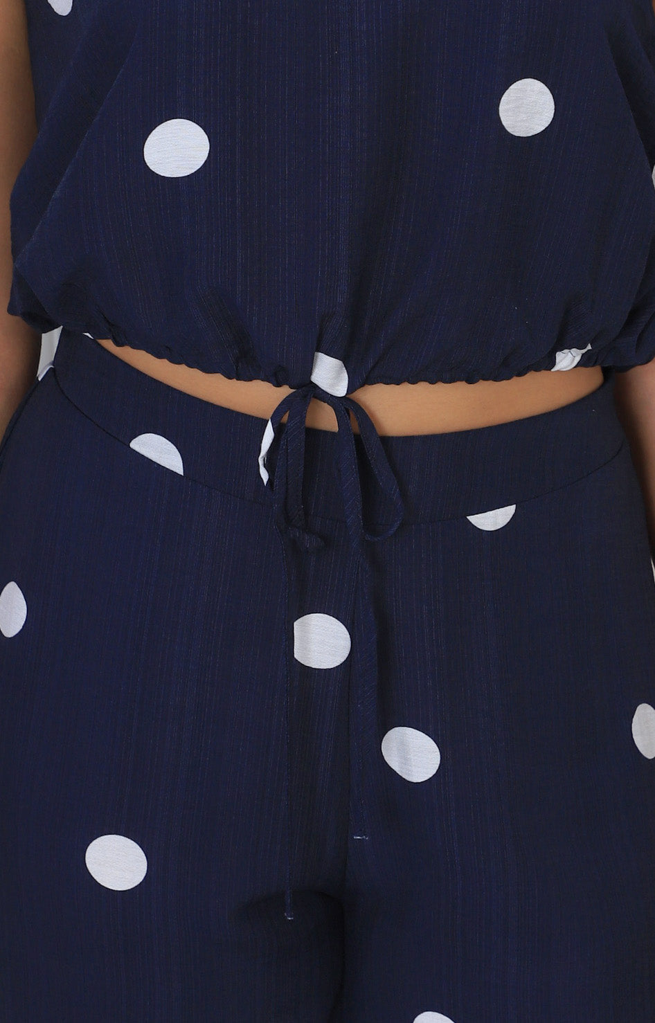 Conjunto azul polka dots
