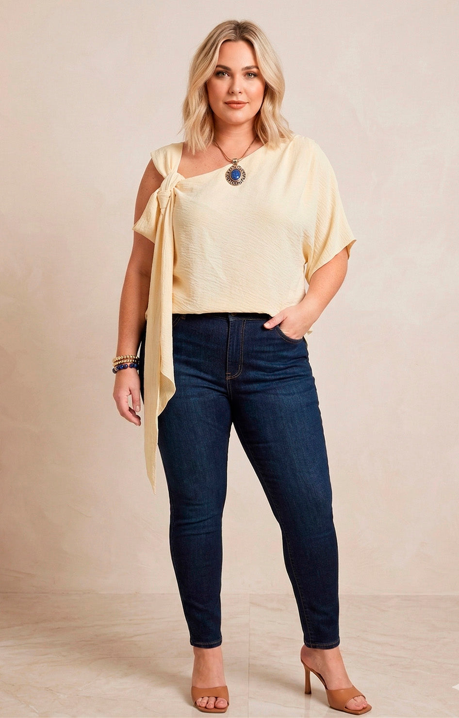 B*2-26*LIDELE*BAM218*AMARILLO - BLUSAS CURVY Boutiquemirel 