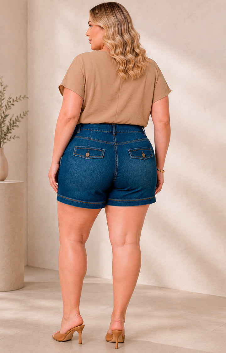 Short de mezclilla - SHORT MEZCLILLA CURVY Boutiquemirel 