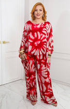 Conjunto rojo tie-dye