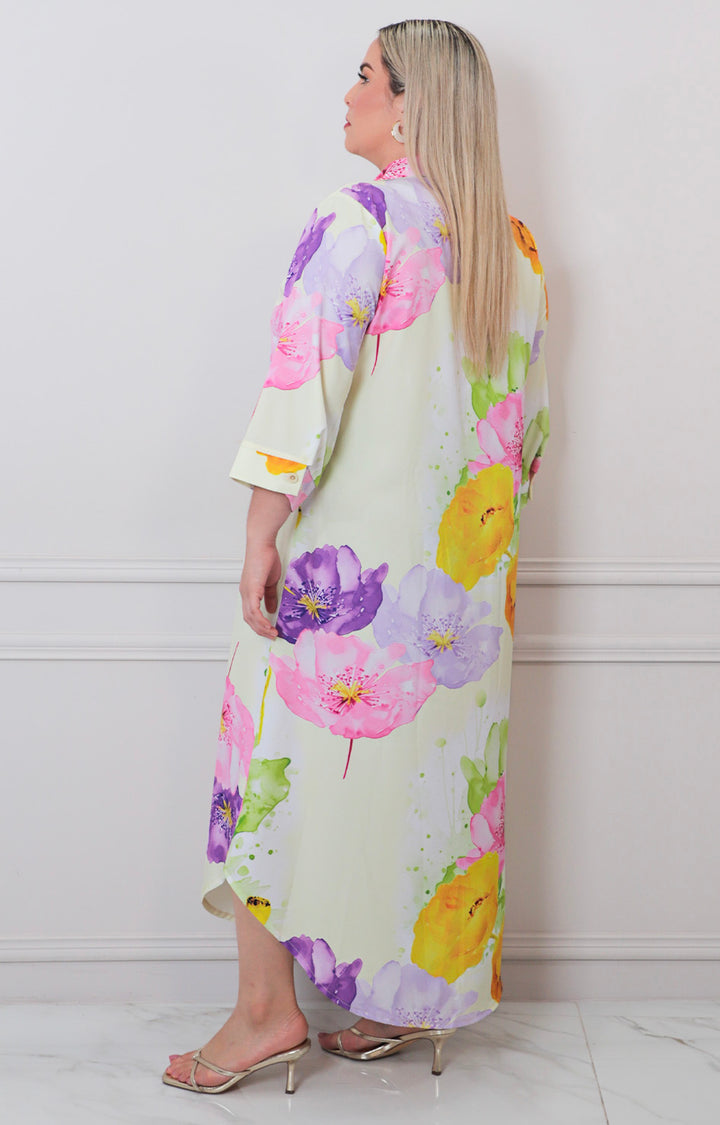 Vestido estampado con botones - VESTIDO LARGO CURVY Boutiquemirel 