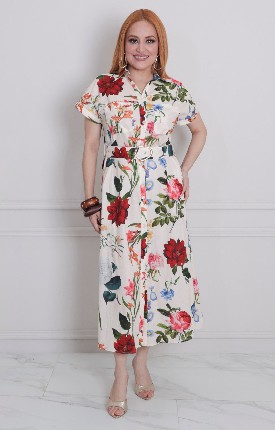 Vestido estampado con cinturón - VESTIDO CORTO REGULAR Boutiquemirel 