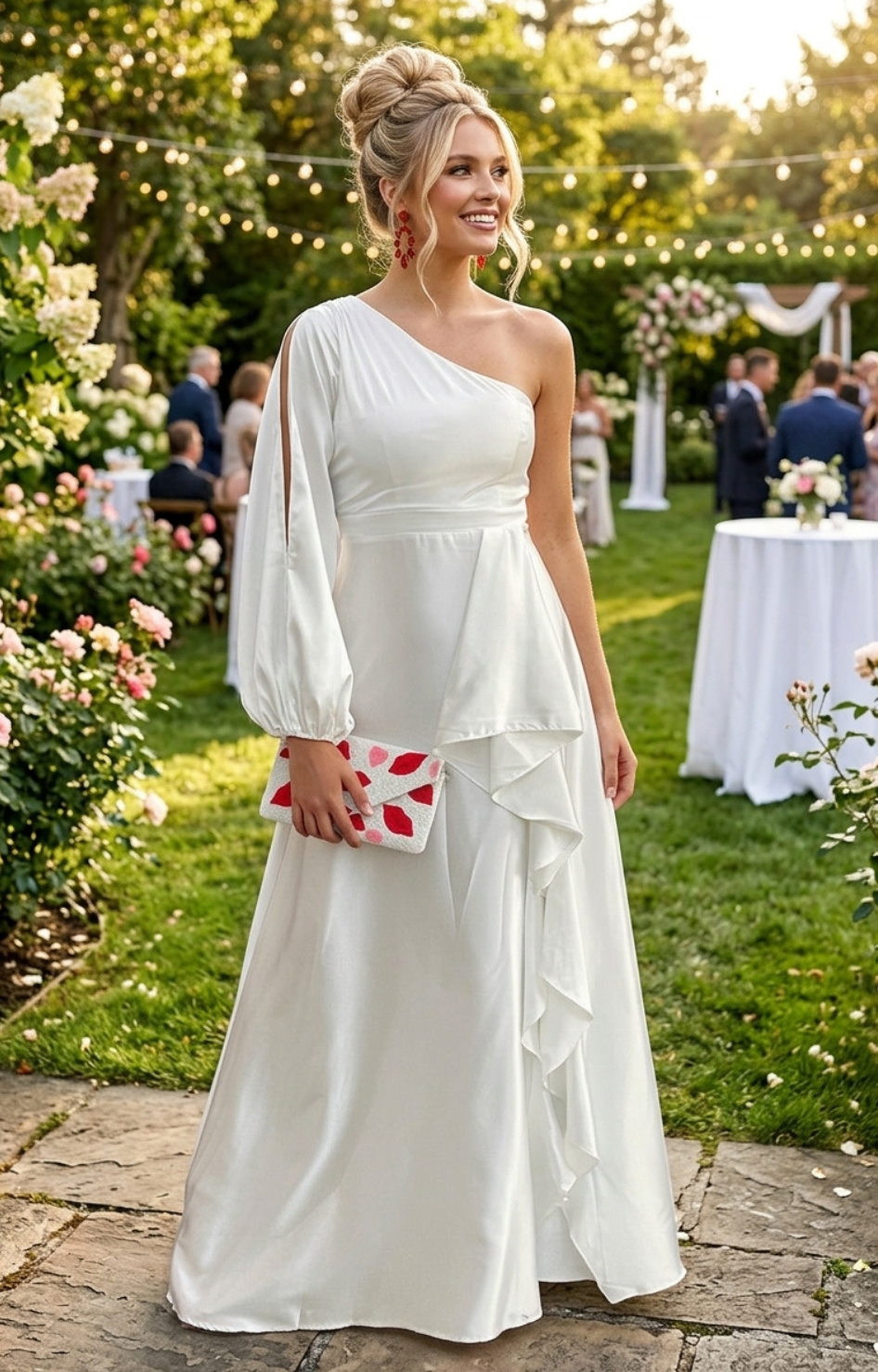 Vestido blanco satinado - VESTIDO Boutiquemirel 