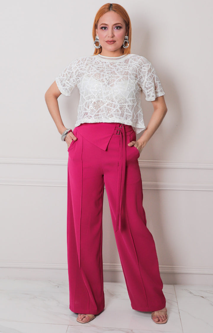Blusa blanca con lentejuela - BLUSAS REGULAR Boutiquemirel 