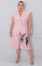 Conjunto rosa con mascada - CONJUNTO CURVY Boutiquemirel 