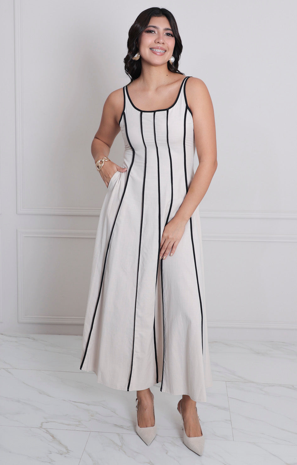 Vestido largo de tirantes - VESTIDO LARGO REGULAR Boutiquemirel 