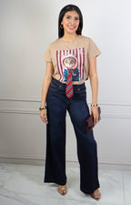 Blusa estampado gráfico 3D