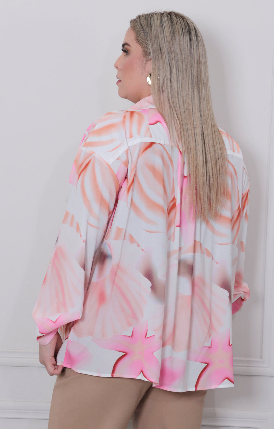 Blusa estampada de manga larga - BLUSAS CURVY Boutiquemirel 