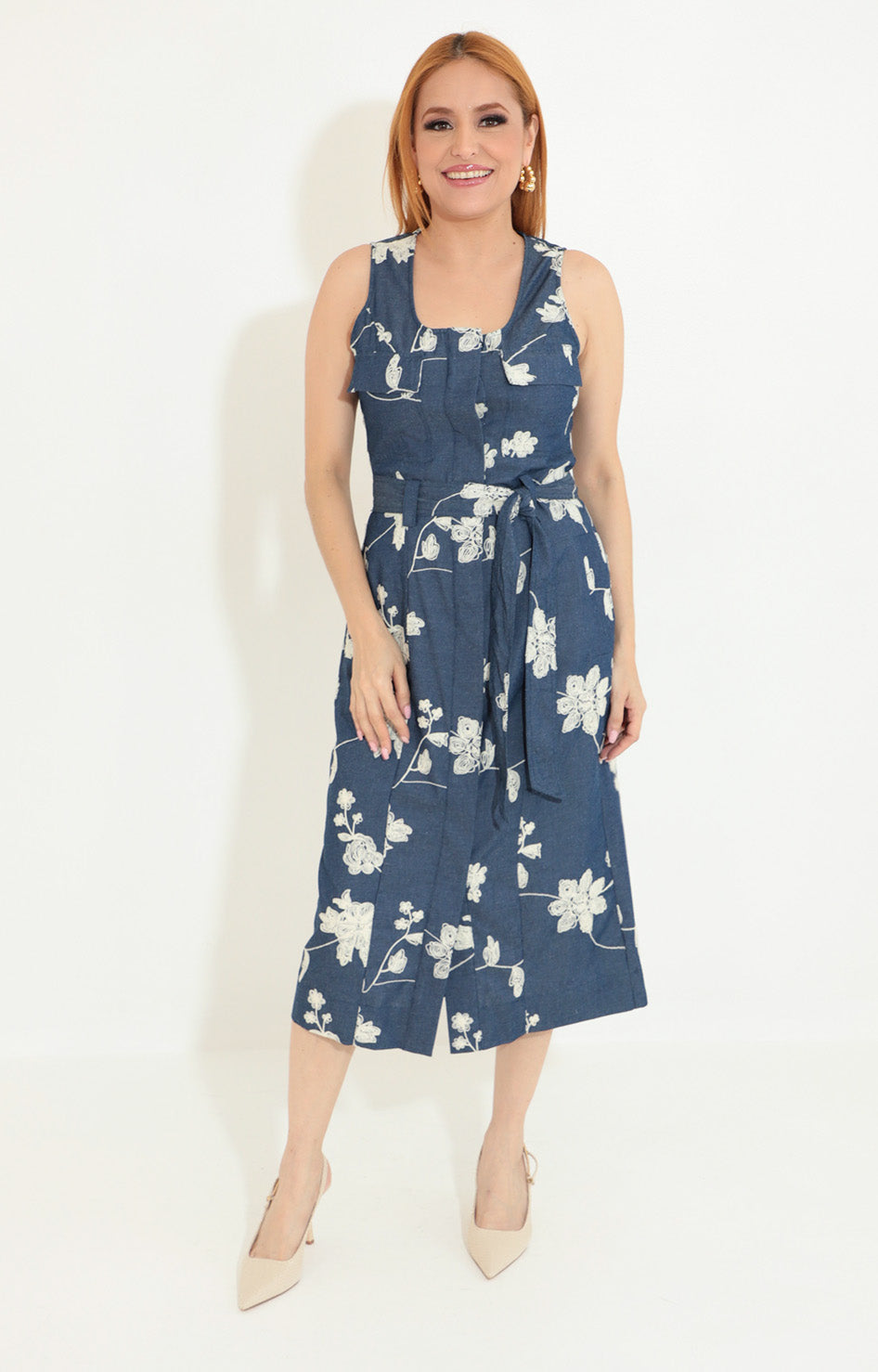 Vestido denim bordado - VESTIDO Boutiquemirel 