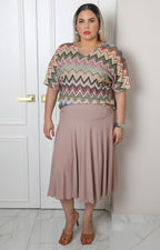 Blusa con estampado zigzag
