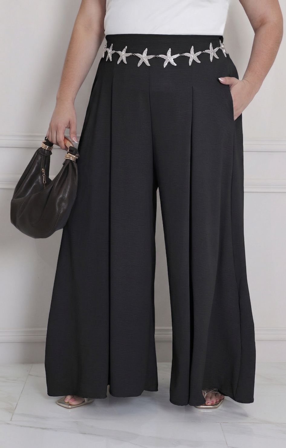 Pantalón de pierna amplia - PANTALON CURVY Boutiquemirel 