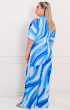 Conjunto azul estampado - CONJUNTO CURVY Boutiquemirel 