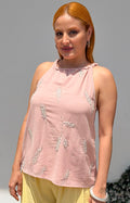 Blusa con bordado de hojas - BLUSAS REGULAR Boutiquemirel 