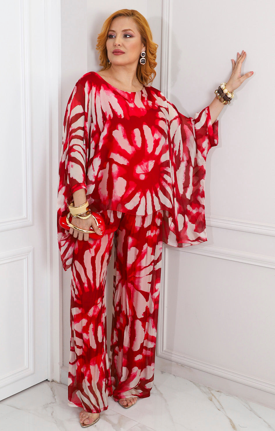 Conjunto rojo tie-dye