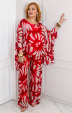 Conjunto rojo tie-dye